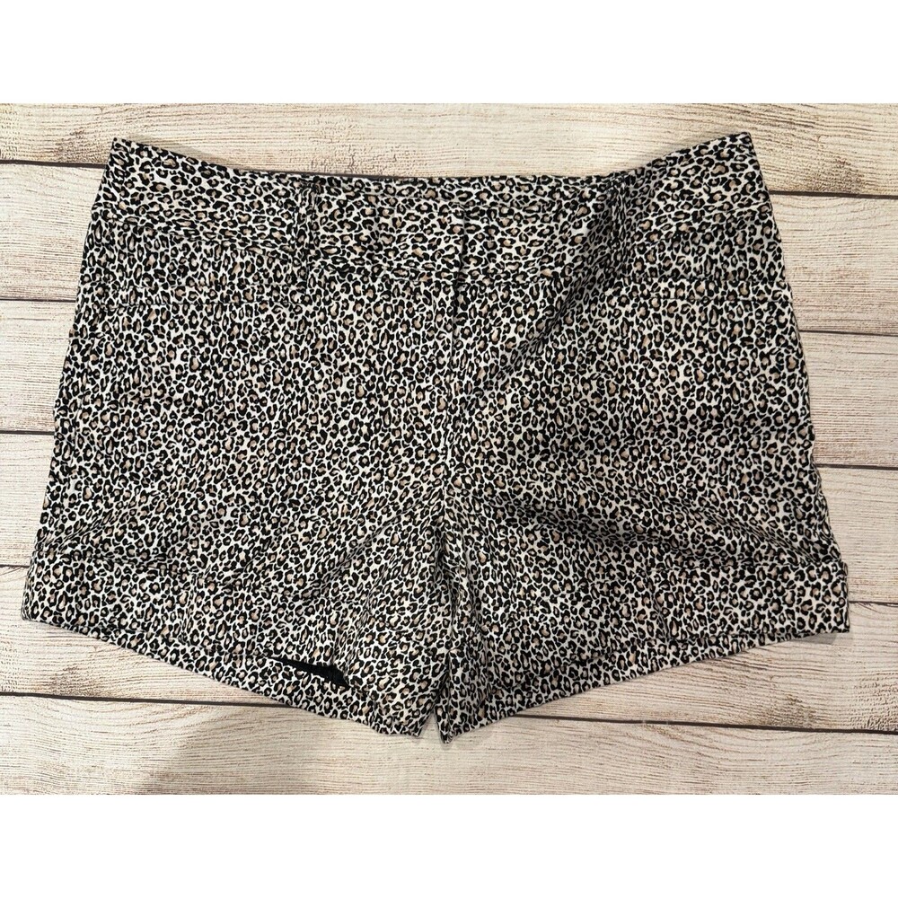 WHITE HOUSE BLACK MARKET WHBM Women's Animal Print Shorts Size 10